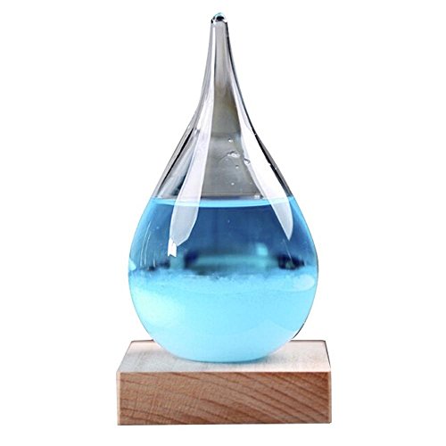 Storm Glass Weather Forecaster Bottle, niceEshop(TM) Water Droplets Weather Barometer Ornaments, Crystal Bottle for Home Office Decoration