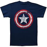 Captain America Men's Shield On Royal T-shirt Royal