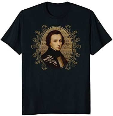 Mens Frederic Chopin Shirt for Chopin Music Lovers XL Black