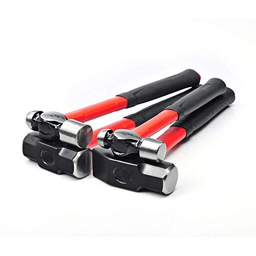 Hampous 4-Piece Hammer Set With Fiberglass Handle(16 oz Ball Pein Hammer, 24oz Ball Pein Hammer,3 lb Sledge Hammer,3 lb Cross Pein Hammer)