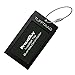 Luggage Tag Business Card Holder TUFFTAAG SINGLE Travel ID Bag Tag - Black