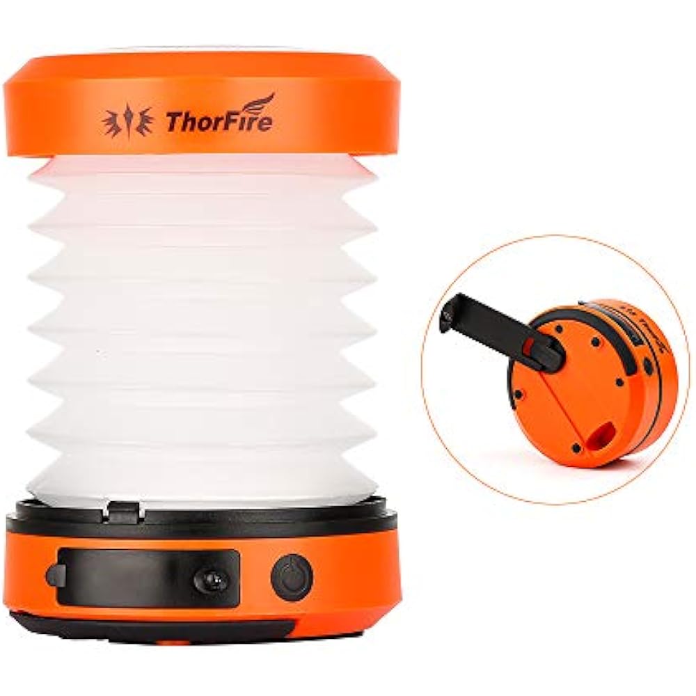 Lantern Flashlights ThorFire LED Camping Lights Hand Crank USB