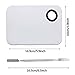 2 Pack Professional Makeup Palette, 2 Types Pro Lady Stainless Steel Cosmetic Artist Spatula with Spatula Tool for Mixing Foundation by ACKLLR, Silver