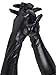 Simplicity Women's Sexy Shiny Liquid Wet Look Long Party Gloves,black