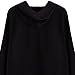 Froomer Womens Teens Girls Extra-terrestrial Print Long Sleeve Hoodie Sweatshirt (Asian XL, Black)