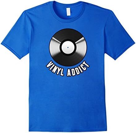 Men's Love Vinyl Shirt: Records Addict DJ Scratch Gift T-Shirt 2XL Royal Blue