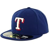MLB Texas Rangers Game AC On Field 59Fifty Fitted Cap, Royal, 7 1/2