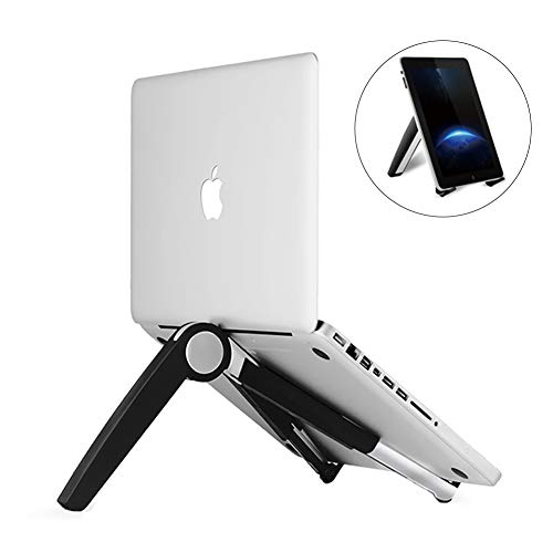 Laptop Stand Adjustable Portable Tablet Holder,Cooling Portable Ventilated Stand,Multifunction Folding Bracket,Ergonomic Desktop Stand Fits Notebooks from 10″-17″ and All Tablets