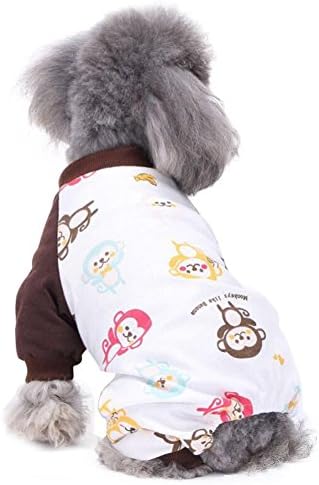 Coper Cute Puppy Pet Dog Casual Cotton Pajamas Jumpsuit Soft Homewear