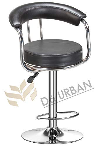 Da URBAN Classic Height Adjustable Bar Stool Chair (Black) (1 Pc)