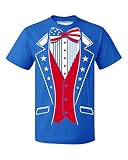 USA Tuxedo Patriotic 4th of July Men's T-Shirt, XL, Royal