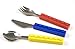 Fred & Friends SNACK & STACK Kids' Interlocking Brick Utensils, Multicolor, Flatware Set