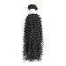 BLY 7A Mongolian Kinky Curly Human Hair Bundles 24 Inch Unprocessed Hair Weave Weft for Black Women Natural Color