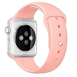 Apple Watch Band, Perman Sports Comfort Smooth Silicone Smart Watch Replacement Bracelet Strap Band Watchband for Apple Watch 38mm Rose