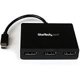 StarTech.com Mini DisplayPort to DisplayPort Multi Monitor Splitter - 3-Port MST Hub - mDP 1.2 to 3x DP MST Hub