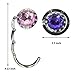 UNIQLED Assorted Color Womens Bag Purse Hook Crystal Diamond Folding Section Handbag Hanger Holder (8)
