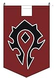 Magabee World of Warcraft Horde Alliance Badge Banner Flag Orc Emblem Poster (Red)