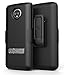 Encased Belt Clip Case for Moto Z3 Play, Slimline Series (Ultra Slim) Holster Shell Combo with Reinforced Alloy Kickstand (Smooth Black)