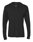 Next Level Apparel Men's Tri-Blend Extreme Soft Rib Knit Hoodie, Medium, Black