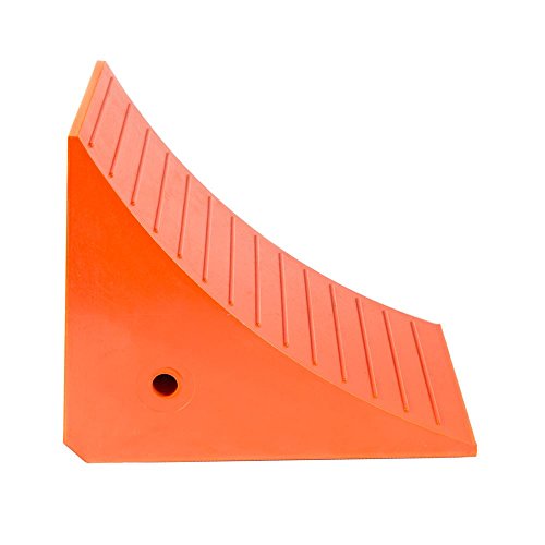 Roadblock UC1210 Impact-Absorbing Industrial Urethane Wheel Chock, Orange, 17