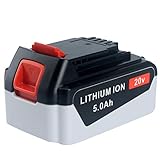 Biswaye 5.0Ah 20V Max Lithium Battery Replacement for Black & Decker 20-Volt Max Lithium Battery LB2X4020 LBXR20 LBXR20-OPE LB20 LBX20 LBX4020 LST201 Cordless Tools
