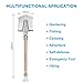 Powerextra Clearance Sale Military Portable Folding Shovel All- in -One Multifuncational Outdoors Shovel with Bag for Hiking Walking Camping Gardening (Champagne)