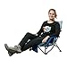 #WEJOY Compact Low Sling Folding Beach Chair Lightweight Collapsible with Cup Holder Pocket Mesh Back and Armrest, Blue