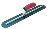 MARSHALLTOWN The Premier Line MXS75BFRD 18-Inch by 3-Inch Blue Steel Fully Rounded Finishing Trowel with Curved DuraSoft Handle