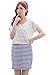 Bearsland Women's Breastfeeding and Nursing Striped Summer Dress with Shirt Over Top