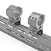 Braudel M-LOK Rail Section, 3-Slots Lightweight Picatinny M-lok Rail Mount System with Thread Locking Screws, Wrench and Nuts, 2 Pack