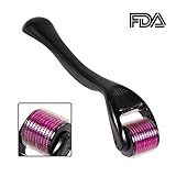 Derma Roller Needle Roller for Face 0.25mm Reduce Wrinkles,Scar Removal , Skin Roller Massage , 360 Degree Rotate,AMTOK
