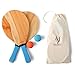 HOLYKING Wooden Beach Paddle Ball Set - Tennis Racket Outdoor Sport Games