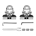 Mounting Bracket Clamp Piller Holder, Eyourlife 2PCS Universal Stainless Steel Piller Hood Led Light Bar Mount Bracket Clamp Holder for SUV Truck Sedan Hatchback Wagon Installing Without Drilling