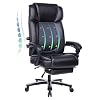 REFICCER Big and Tall Executive Office Chair 400 Lbs, High Back Rocking PU Leather Office Chair with Footrest…