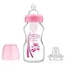 Dr. Brown's Wide-Neck Options Bottles, 2-in-1 Transition Bottle Kit, Pink, 9 Ounce
