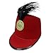 Dress Up America Marching Band Hat For Adults - Red Band Major Hat With Feather