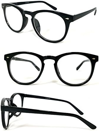Black Blended Bifocal Reading Glasses Round Clubmaster Wayfarer Mens Womens 3 Color +1.50