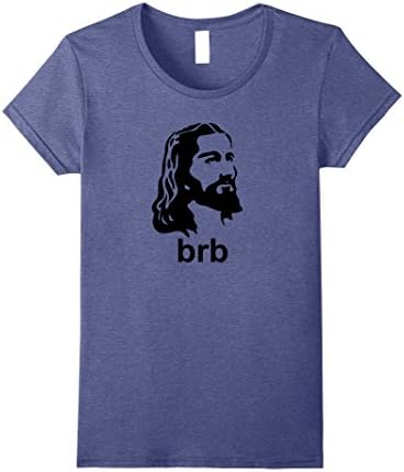 Womens Jesus BRB Christian Apparel Shirt XL Heather Blue