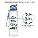 LEADO 32oz 1Liter Motivational Tracking Water Bottle with Time Marker - Drink Your Effing Water - Funny Birthday Gifts for Women Best Friend, BFF, Mom, Daughter, Coworker, Her - Drink More Water Daily