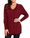Pivaconis Women's Long-Sleeve Plus Size Knitted