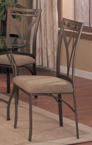 Set Of 4 Dining Chairs Traditional Bronze Finish