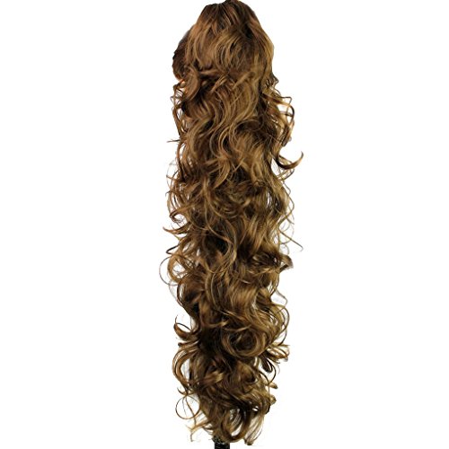 S-ssoy 31"(78cm) Women's Hair Piece Pony Tail Clip In Claw Ponytail Hair Extension Long/Voluminous Curly Or Wavy Synthetic Wig Hairpiece for Women Girls,12#