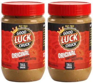 Good Luck Chuck Original Sunflower Seed Butter | 16-Ounce Plastic Jars (Pack of 2) The non-Peanut Butter Gluten Free