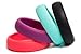 FluxActive Women Silicone Wedding Ring Band (Black, Purple, Pink and Teal / 6.5) (4-Pack)