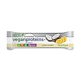 Genuine Health Fermented Vegan Proteins+ bar, Lemon Coconut, box of 12-1.94 oz bars