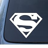 Superman Vinyl Decal Sticker - WHite | 5 X 4 In | CCI206