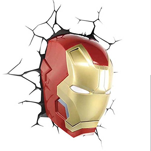 OZSHOP Iron Man Mask Helmet 3d Fx Deco LED Night Light