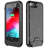 iPhone 7 Plus / 8 Plus Battery Case, ATOP 4800mAh Full-Body Rugged Charger Case with Built-in Screen Protector Compatible QI Wireless Charging IPX5 Waterproof Heavy Duty Shockproof Charging Case