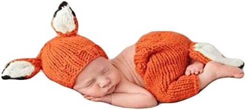 Baby Photography Props Newborn Photo Shoot Outfits Boy Girl Photo Prop Costume Fox Hat Pants