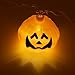 TONOS Pumpkin String Lights 40 LEDs 17 ft Halloween Jack-O-Lantern Pumpkin Lights for Halloween Party - Solar Powered No Battery Needed